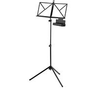 McGrey 100/2 B Leggio - regolabile in altezza da ca. 46 a 130 cm - con fermagli laterali - Set in orsa da trasporto e scatola portaoggetti - nero