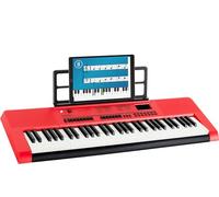 McGrey 6170 RD Pianoforte Keyboard a batteria- 61 Tastiera Elettronica con USB Mp3 - Pianola Portatile Flessible con 200 Toni e Ritmi - Microfono in Dotazione - Colore rosso