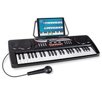 McGrey BK-4910BK Tastiera - Tastiera per Bambini con 49 Tasti - Tastiera per Principianti con 16 Suoni e 10 Ritmi - Piano con Funzione di Apprendimento, Microfono per Canto e Leggio - Nero