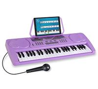 McGrey BK-4910VT Keyboard - Keyboard per Bambini con 49 Tasti - Keyboard per Principianti con 16 Suoni e 10 Ritmi - Piano con Funzione di Apprendimento, Microfono per Canto e Leggio - Viola
