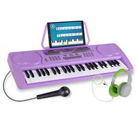 McGrey BK-4910VT Tastiera con Microfono & Set di Cuffie per Bambini | Tastiera per principianti con 49 tasti, 16 Sounds, 10 Ritmi, 8 Suoni Percussione, 6 Brani Demo, Rhythm Programming Function