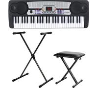 McGrey BK-5410 Keyboard Piano con 54 Tasti - Kit Tastiera Elettronica Pianola con Supporto e Panca per Pianoforte - Piano Digitale Ideale per Principianti con Microfono 255 Suoni e 255 Ritmi