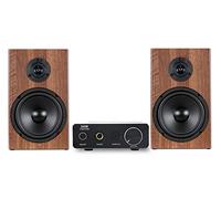 McGrey BMS-80 BR Micro Stereo - incl. mini amplificatore e cavi per casse - ingressi RCA e AUX - 80 watt - marrone