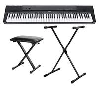 McGrey BS-88 Keyboard Set - Tastiera per principianti in look stage piano con 88 tasti - 146 suoni - con pedale sustain - set risparmio incluso supporto e panca - nero