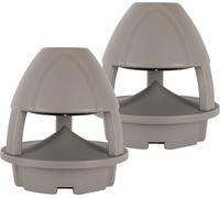McGrey Coppia WPL-660GY BT 360° Altoparlanti per Esterni - Cassa Attiva per Il Giardino a 2 Vie - Portata Bluetooth: Circa 10 Metri - IP56, Resistente ai Raggi UV e Impermeabile - Grigio