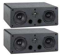 McGrey CS-440 BK Set Diffusori da Scaffale - Coppia Satelliti HiFi Multifunzionali per Sistema Surround, Musica e Home Cinema - Diffusori Center Full-Range a 2 Vie con 40W RMS - Nero