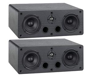 McGrey CS-440 BK Set Diffusori da Scaffale - Coppia Satelliti HiFi Multifunzionali per Sistema Surround, Musica e Home Cinema - Diffusori Center Full-Range a 2 Vie con 40W RMS - Nero