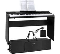 McGrey DK-88 Beginner-Keyboard Trolly Set in Stagepiano Optik - Tastiera per principianti con 88 tasti - con supporto - 146 suoni - funzione Split, Dual e Twinova - inclusa borsa trolley - Nero