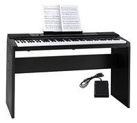 McGrey DK-88 Tastiera Beginner in Look Stagepiano - Tastiera per principianti con 88 tasti - con supporto - 146 suoni - Funzioni Split, Dual e Twinova - inclusa pedaliera sustain - Nero
