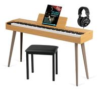 McGrey DP-17 AL Piano Set - 88 tasti pesati, meccanica a martello, 128 suoni, 600 ritmi, include sgabello, cuffie e scuola di pianoforte - frassino chiaro.