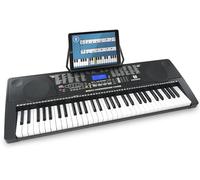 McGrey LK-6150 Keyboard 61 Tasti con Tasti Luminosi e MP3-Player, 255 suoni | Keyboard per principianti con 61 tasti luminosi, Display LC, 255 ritmi, 61 suoni percussione, 50 brani demo, Sustain/ Vibrato