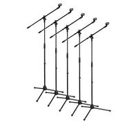 McGrey MBS-01 5x Set Supporto microfono con braccio e morsetto per microfono braccio orientabile, altezza regolabile, treppiede con asta a giraffa per microfono, lunghezza del braccio circa 75 cm