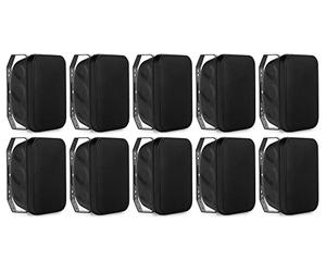 McGrey OLS-5251BK Casse Acustiche Outdoor Set da 10 - Sistema a Due Vie - IP56 - Per Ristorante, Birreria, Terrazza & Giardino - Woofer 5,25" e Tweeter 1" - 50 Watt - Funzionamento 70/100V - Nero