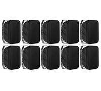 McGrey OLS-5251BK Set 10 Pezzi Altoparlanti da esterno - Diffusore sonoro da giardino, terrazza - Altoparlante HiFi a Muro - IP56 Impermeabile 50 Watt nero