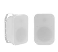 McGrey OLS-5251WH Coppia Altoparlanti da esterno - Diffusore sonoro da giardino, terrazza - Altoparlante HiFi a Muro - IP56 Impermeabile 50 Watt bianco