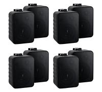 McGrey One Control BK MKIII Casse Acustiche Set 4x (8 Pezzi) Nero | Diffusori compatti per installazione, studio o applicazioni HiFi, Potenza nominale: 10 Watt RMS, Woofer 4", Tweeter 0, 0 kg