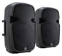 McGrey P215 MA Cassa Attiva Coppia - FM/USB/SD/Bluetooth® Lettore MP3-120 W RMS / 800 W Peak - Sistema a 2 Vie con Woofer da 15" e Tweeter da 1" - Scocca in Plastica ABS - Nero