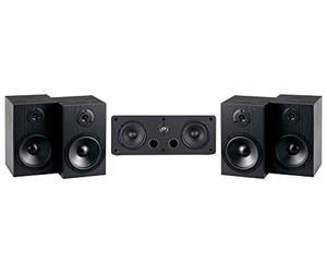 McGrey Set Diffusori BSS-265 / CS-440 BK 5.0 Surround - Casse Satelliti HiFi per Suono Surround a 5 Canali - Casse Full-Range a 2 Vie per Musica, Home Cinema e Sistema Surround - Nero
