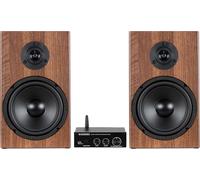McGrey Set Stereo MAMP-4100BT/BSS-265 BR Bluetooth - Casse HiFi 2 Vie - Woofer 6,5" + Tweeter 0,5" - Montaggio Parete - Include Amplificatore Stereo Risparmio
