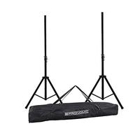 Set 2x McGrey SPS-1 Statore per Casse in Acciaio - Statore in Acciaio - Costruzione Robusta - Estensibile da ca. 130 a 193 cm - Capacità di Carico: max 50 kg - Peso: 3,3 kg - Include Borsa - Nero