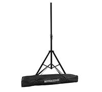 McGrey SPS-1 Supporto per Casse in Acciaio Set con Borsa, Colore: Nero | Struttura stabile a treppiede, Rinforzi aggiuntivi, Grandi viti a morsetto per il fissaggio, Diametro flangia 35 mm, Peso: 3