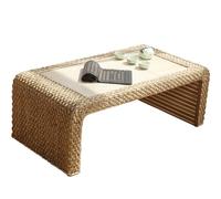 MCHDMI Tavolo da caffè in rattan intrecciato, meditazione per tavolo Zen, tavolo da meditazione a basso altare, tavolo da meditazione fattoria Tatami tavolo da pavimento per sedersi e pratiche