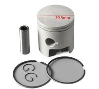 MCHkR Set pistone 6J8-11631 Anello pistone Standard 6J8-11610 Compatibile con Motore per Barche a 2 Tempi 25HP 30HP 6J8-11631-02 6J8-11610-00