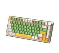 MCHkR Tastiera meccanica cablata SK82 Tastiera hotswap personalizzabile con retroilluminazione RGB da gioco 82 Type-C per giocatori e uso in ufficio(Yellow Green)