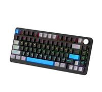 MCHkR Tastiera meccanica cablata SK82 Tastiera hotswap personalizzabile con retroilluminazione RGB da gioco 82 Type-C per giocatori e uso in ufficio(Black)