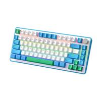MCHkR Tastiera meccanica cablata SK82 Tastiera hotswap personalizzabile con retroilluminazione RGB da gioco 82 Type-C per giocatori e uso in ufficio(Light Blue)