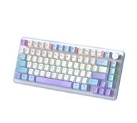 MCHkR Tastiera meccanica cablata SK82 Tastiera hotswap personalizzabile con retroilluminazione RGB da gioco 82 Type-C per giocatori e uso in ufficio(Blue Purple)