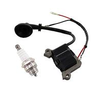 MCHNIC Bobina di accensione con candela per motore decespugliatore a 2 tempi 52cc 3CV 4in1 / 5in1 Multitools cesoie per siepi decespugliatore