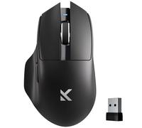 MCHOSE G7 Mouse wireless ergonomico leggero, sensore PAW3311 12K DPI, connessione tri-mode, polling 1K wireless/cablato, peso 55 g, 800 mAh Bettery (nero)