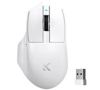 MCHOSE G7 Mouse wireless ergonomico leggero, sensore PAW3311 12K DPI, connessione tri-mode, polling 1K Wireless/Wireless, peso 55 g, 800 mAh Bettery (bianco)