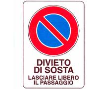 Mchr Cartello Divieto Di Sosta 48x 68 Plastica - POL11023