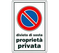 Mchr Cartello Divieto Di Sosta P.P. 30x 45 Alluminio - ALL13712