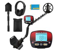 "MCJ Metal Detector Professionali per Oro - Metal Detector per Adulti e Bambini con Bobina Impermeabile IP68, Funzione Pinpoint, Modalità Memoria e Display LCD Retroilluminato"