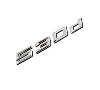 MCK Auto - 530d argento lucido logo posteriore bagagliaio posteriore distintivo modifica tuning per serie 5 E39 E60 E61 F10 F11 G30 G31 G60 G61