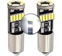 MCK Auto - Ricambio per set di lampadine bianche BAY9s LED H21W BAY9s molto chiaro e senza errore, compatibile con F20 F34