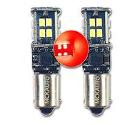 MCK Auto - Sostituzione per H21W BAY9s LED CanBus Set di lampadine a luce rossa molto chiare e senza errori compatibili con X6