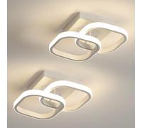 Mckalen 2 Pezzi Plafoniera LED Soffitto Bianco 22W Luce Neutra 4500K