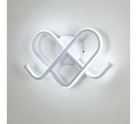 Mckalen Applique da Parete Interno a Forma di Cuore, 21W 2362LM Lampada da Parete Moderna in Alluminio per Soggiorno Corridoio Camera da Letto, Bianco Freddo 6500K, 30x20cm