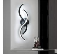 Mckalen Applique da Parete Interno LED, 15W 1687LM Lampada a Muro LED Creativo, 41CM Lampada da Parete Moderna in Acrilico per Camera da Letto Bagno Soggiorno Corridoio, Bianco Freddo 6500K