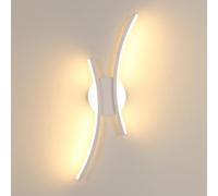 Mckalen Applique da Parete Interno LED, 20W Bianca Lampada da Parete Moderna 2250LM, 44.5CM Lampada a Muro LED Creativo Camera da Letto per Bagno Soggiorno Scale Corridoio, Bianco Caldo 3000K