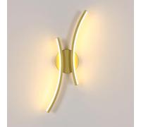 Mckalen Applique da Parete Interno LED 20W Oro Lampada da Parete 3000K