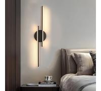 Mckalen Applique da Parete Interno LED 60CM 24W Lampada da Parete 3000K