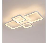 Mckalen Plafoniera LED Soffitto Moderna 62CM, 56W 6300LM Lampada da Soffitto Rettangolo Design, Bianco Plafoniera LED per Camera da Letto Soggiorno Cucina Sala da Pranzo, Bianco Caldo 3000K