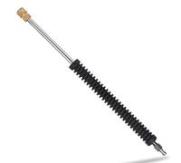 McKillans Bacchetta di estensione per idropulitrice auto, A236, in ottone e acciaio inossidabile, connettore rapido, 0,6 cm, valvola a sfera, 53 cm, accessorio per idropulitrice