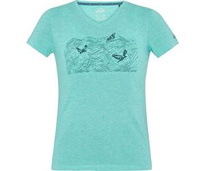 McKINLEY Kimo Tee, Maglietta Donna, Beige (Melange/Mintdark), 48