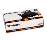 McKinnon Medico Nero Nitrile senza Polvere Esami Guanti Scatola 90 - X Grande